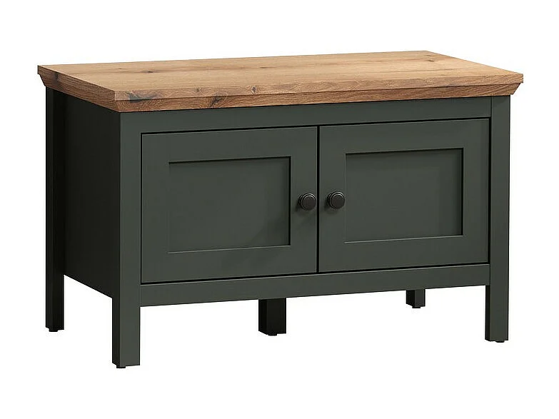 Banc avec Rangement Stanton, Vert, 77x48x39 cm, Seven Design