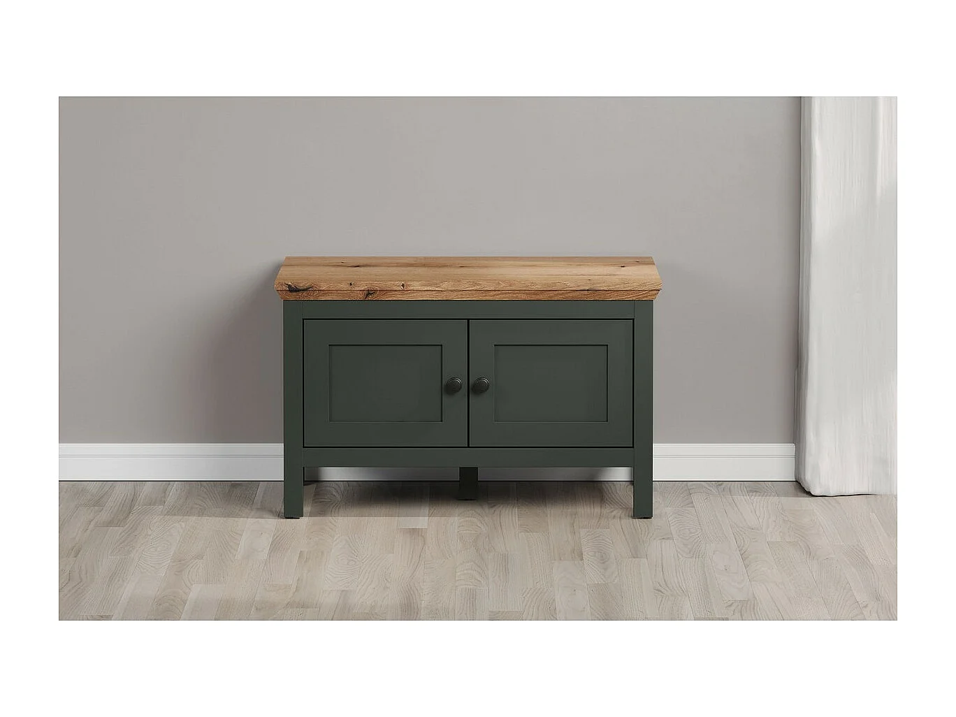 Banc avec Rangement Stanton, Vert, 77x48x39 cm, Seven Design