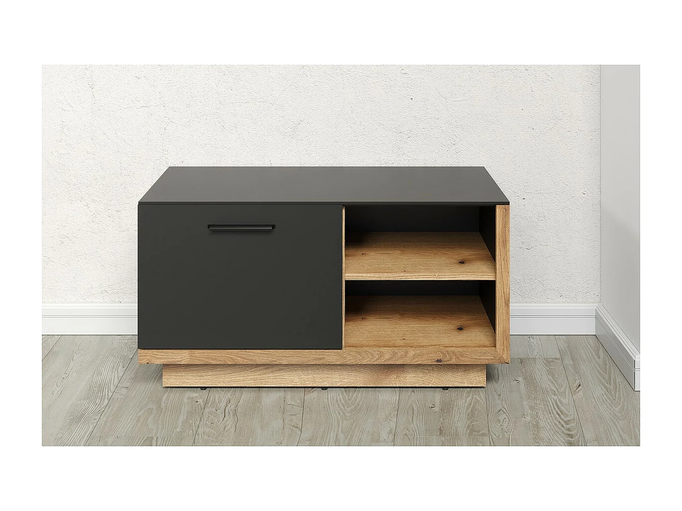 Banc avec Rangement Synnax, Anthracite, 90x48x40 cm, Seven Design