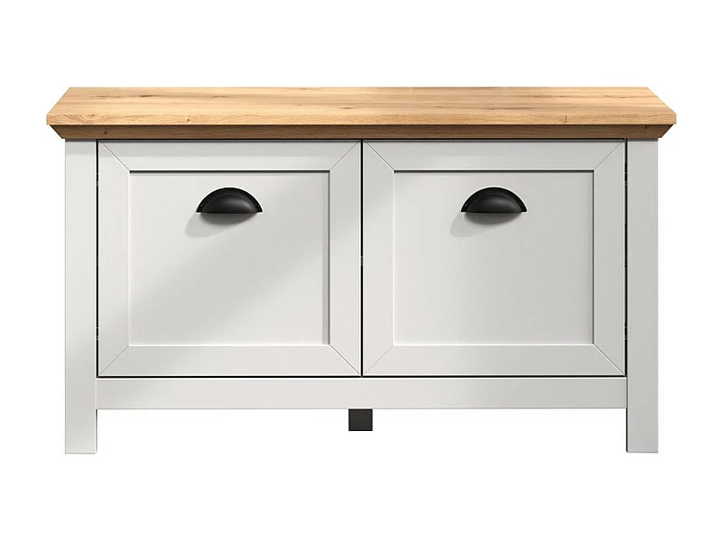 Panca con Portaoggetti Landside, Bianco, 91x49x41 cm, EPIKASA