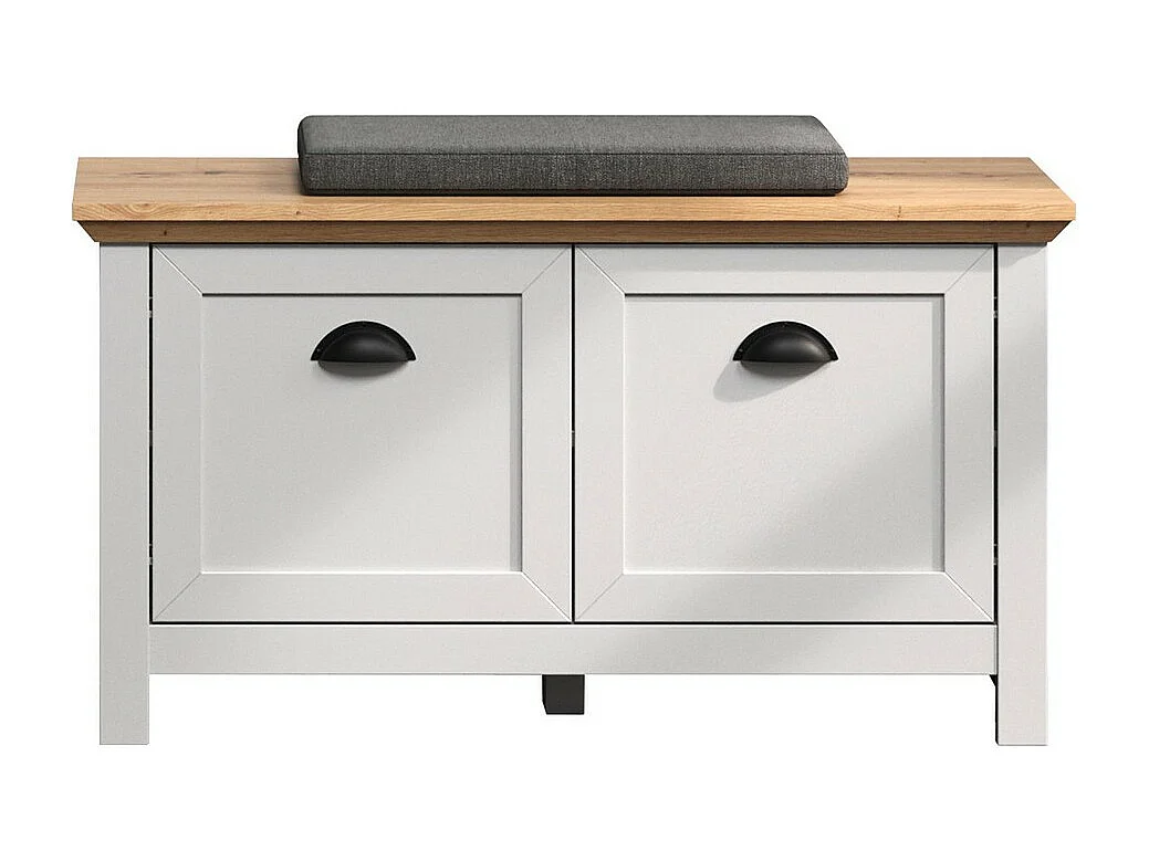 Bank met Opbergruimte Landside, Wit, 91x49x41 cm, EPIKASA