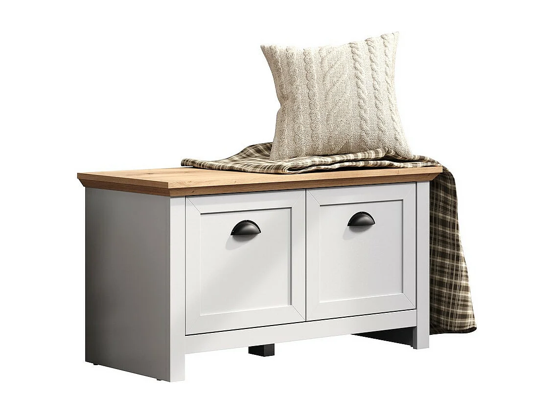 Bank met Opbergruimte Landside, Wit, 91x49x41 cm, EPIKASA