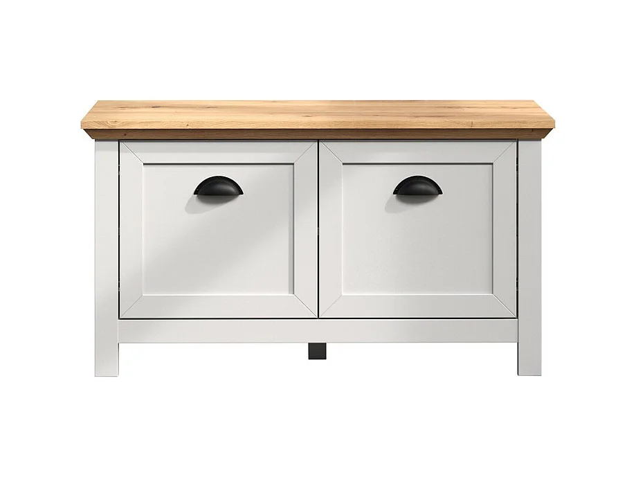 Banc avec Rangement Landside, Blanc, 91x49x41 cm, EPIKASA