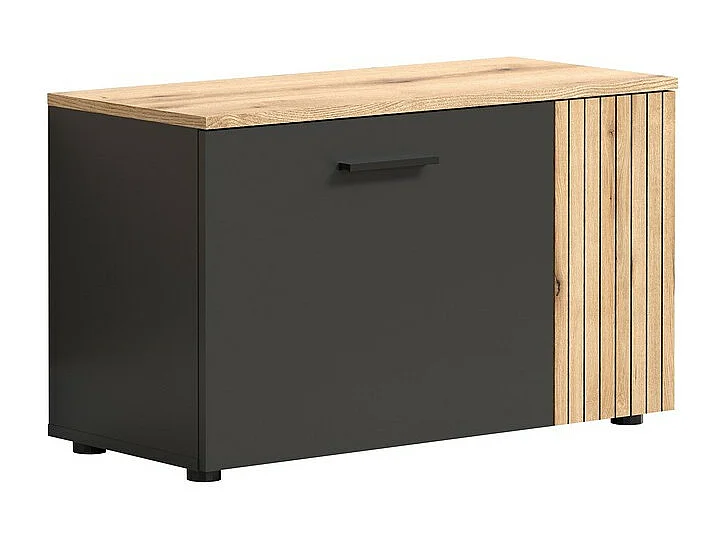 Banc avec Rangement Esteban, Anthracite, 80x48x36 cm, Seven Design