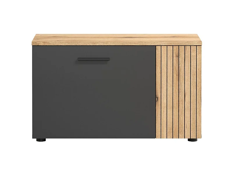 Banc avec Rangement Esteban, Anthracite, 80x48x36 cm, EPIKASA
