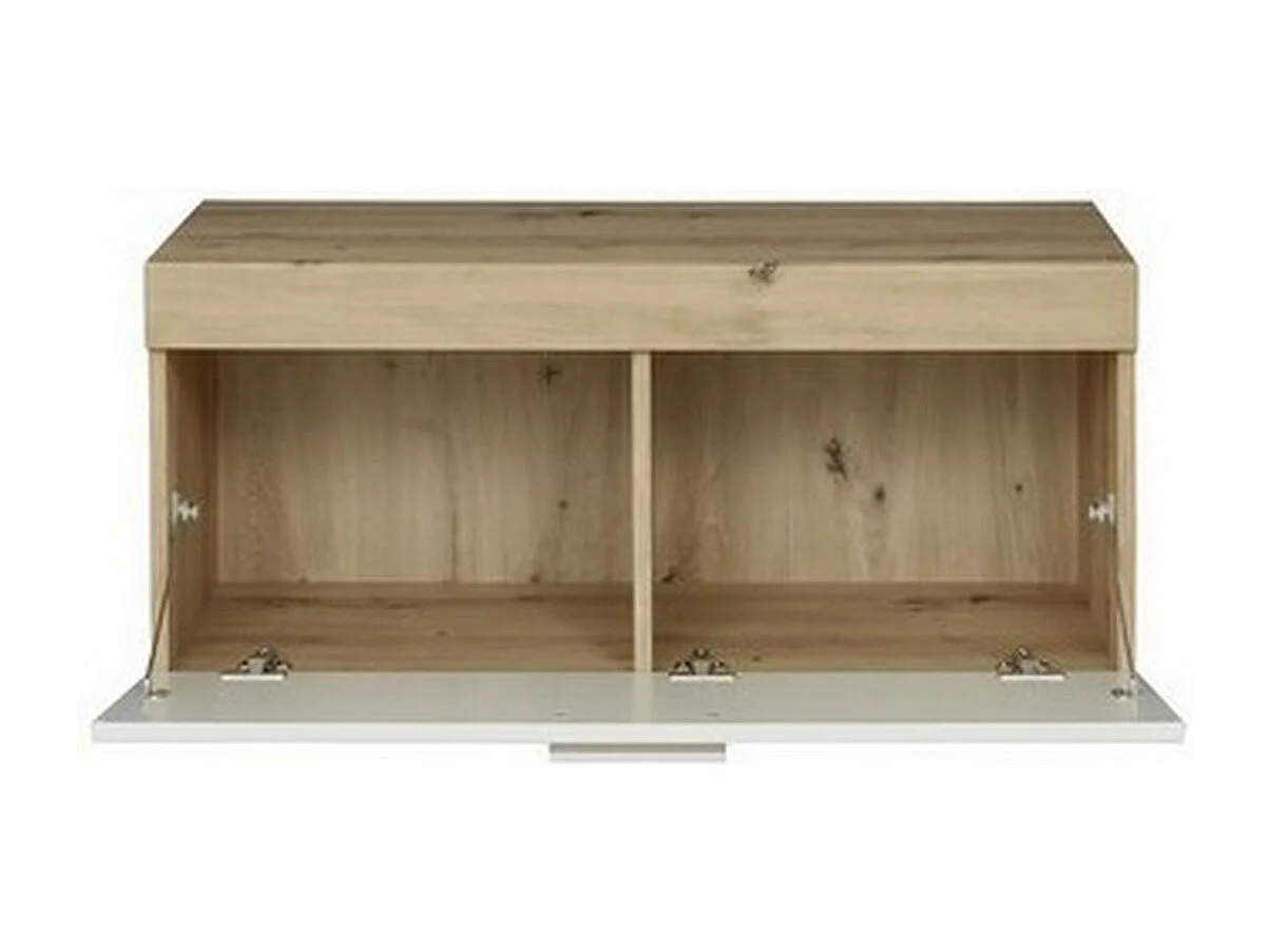Banc avec Rangement Amanda 3, Blanc, 91x42x38 cm, Seven Design