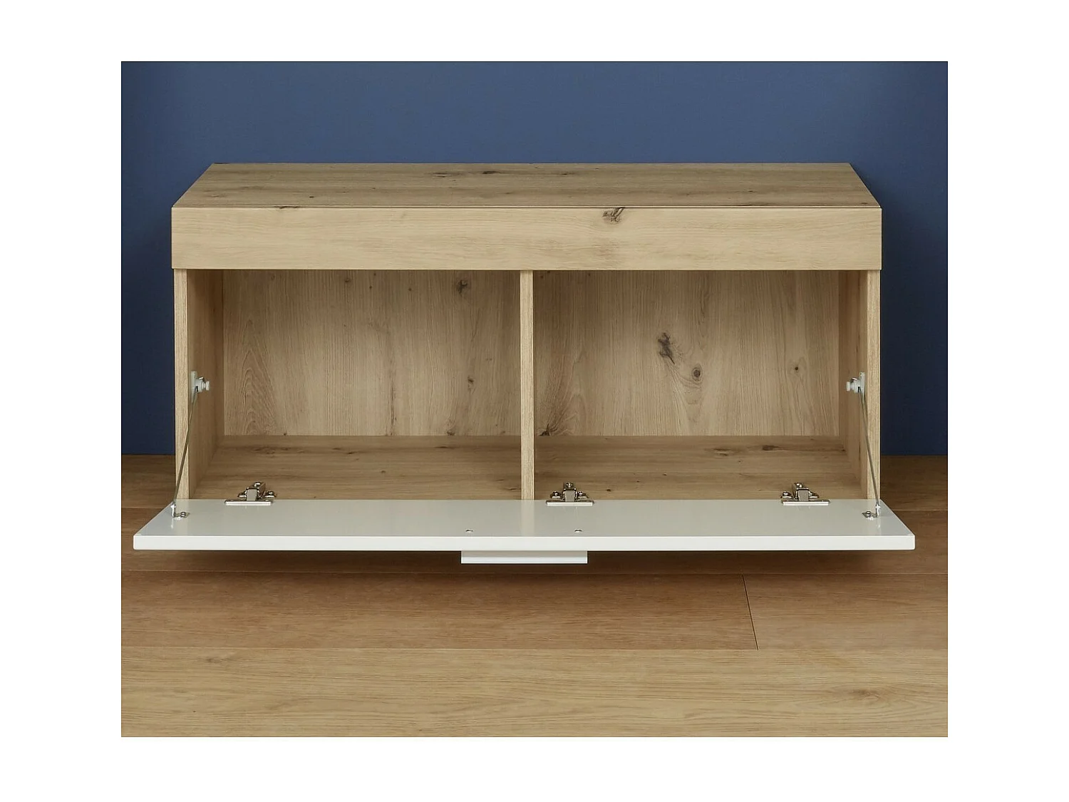 Banc avec Rangement Amanda 3, Blanc, 91x42x38 cm, Seven Design