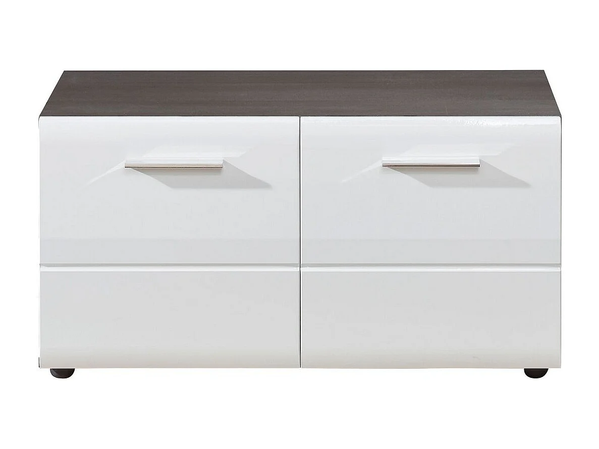 Panca con Portaoggetti Line, Bianco, 80x41x35 cm, EPIKASA