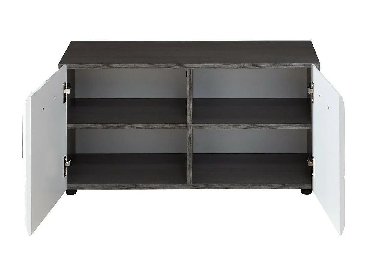 Panca con Portaoggetti Line, Bianco, 80x41x35 cm, EPIKASA