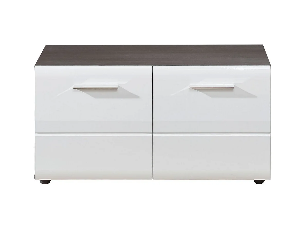 Banc avec Rangement Line, Blanc, 80x41x35 cm, EPIKASA