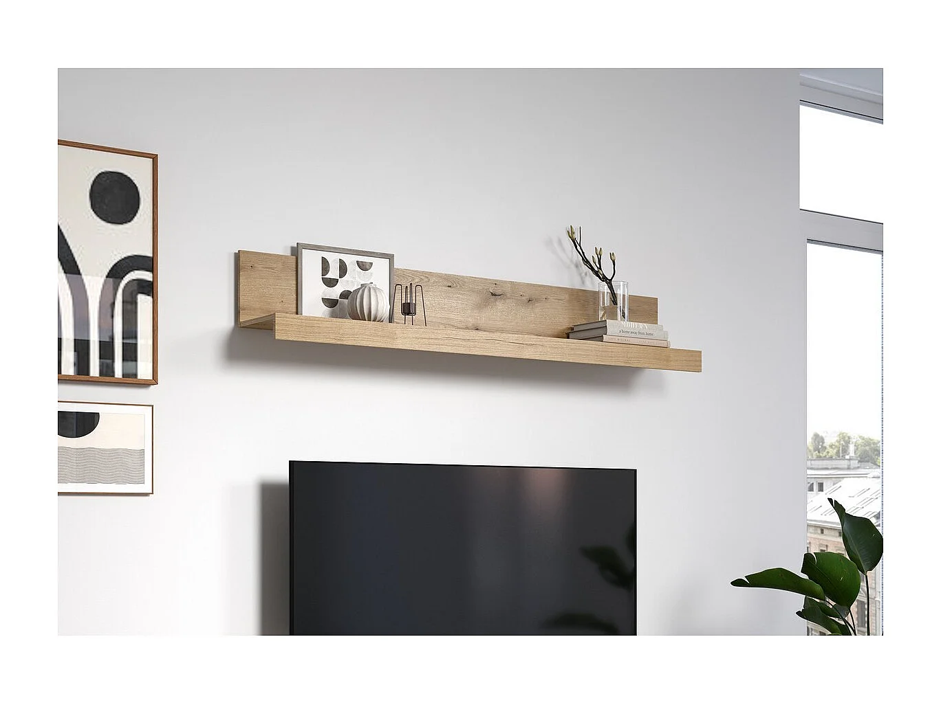 Étagère Tyler, Marron, 180x31x26 cm, Seven Design