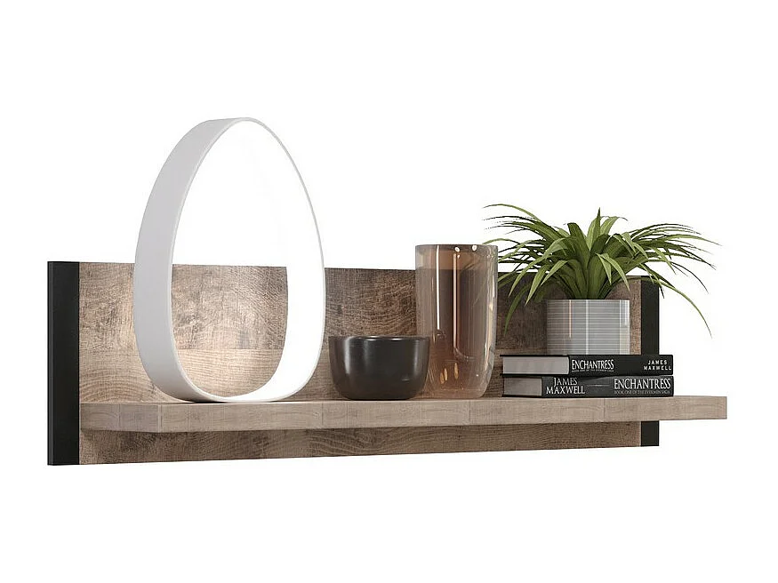 Étagère Emile, Marron, 110x28x23 cm, Seven Design