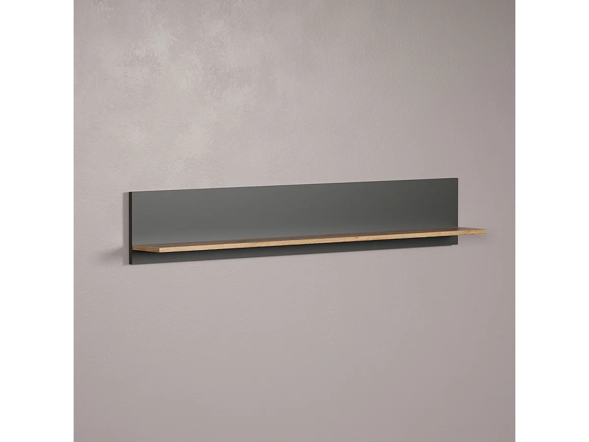 Étagère Esteban, Anthracite, 150x25x18 cm, Seven Design