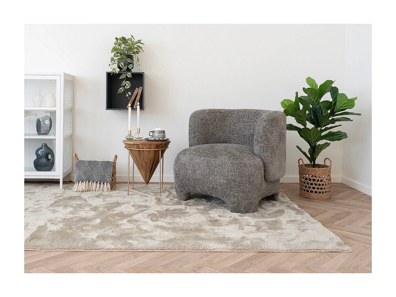 Geruite Izmir, Blauw, 130x180x0,5 cm, EPIKASA