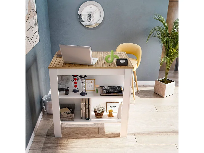 Mesa alta Nitza Blanco Artik (Blanco Mate) - Natur