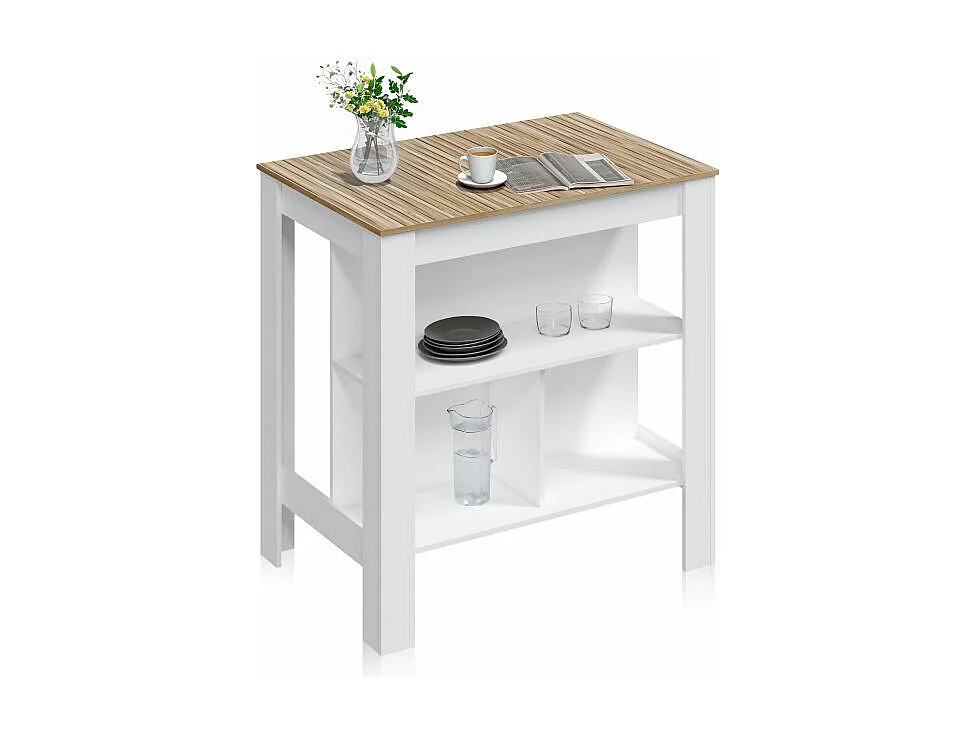 Mesa alta Nitza Blanco Artik (Blanco Mate) - Natur