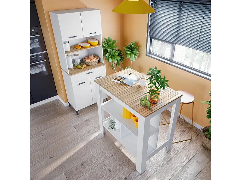 Mesa alta Nitza Blanco Artik (Blanco Mate) - Natur