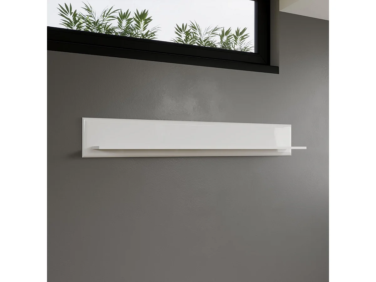 Étagère Marlon, Blanc, 150x23x22 cm, Seven Design