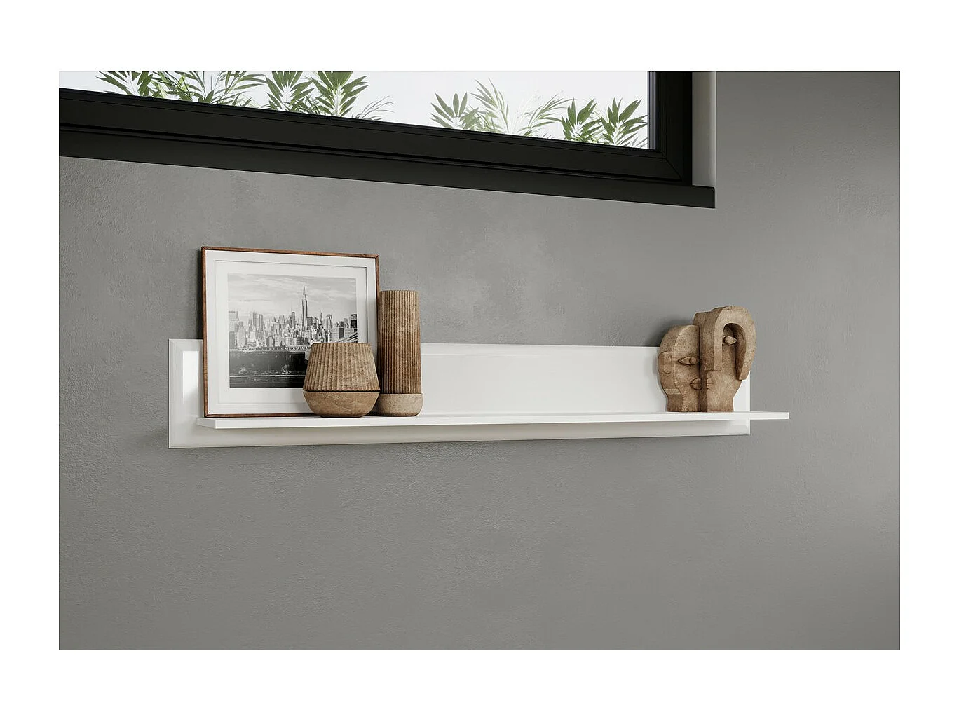 Étagère Marlon, Blanc, 150x23x22 cm, Seven Design