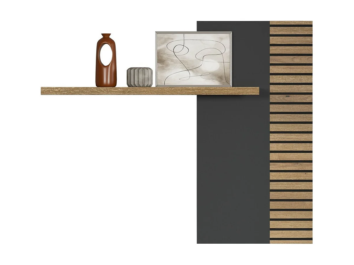 Plank Norris, Antraciet, 111x91x19 cm, Seven Design