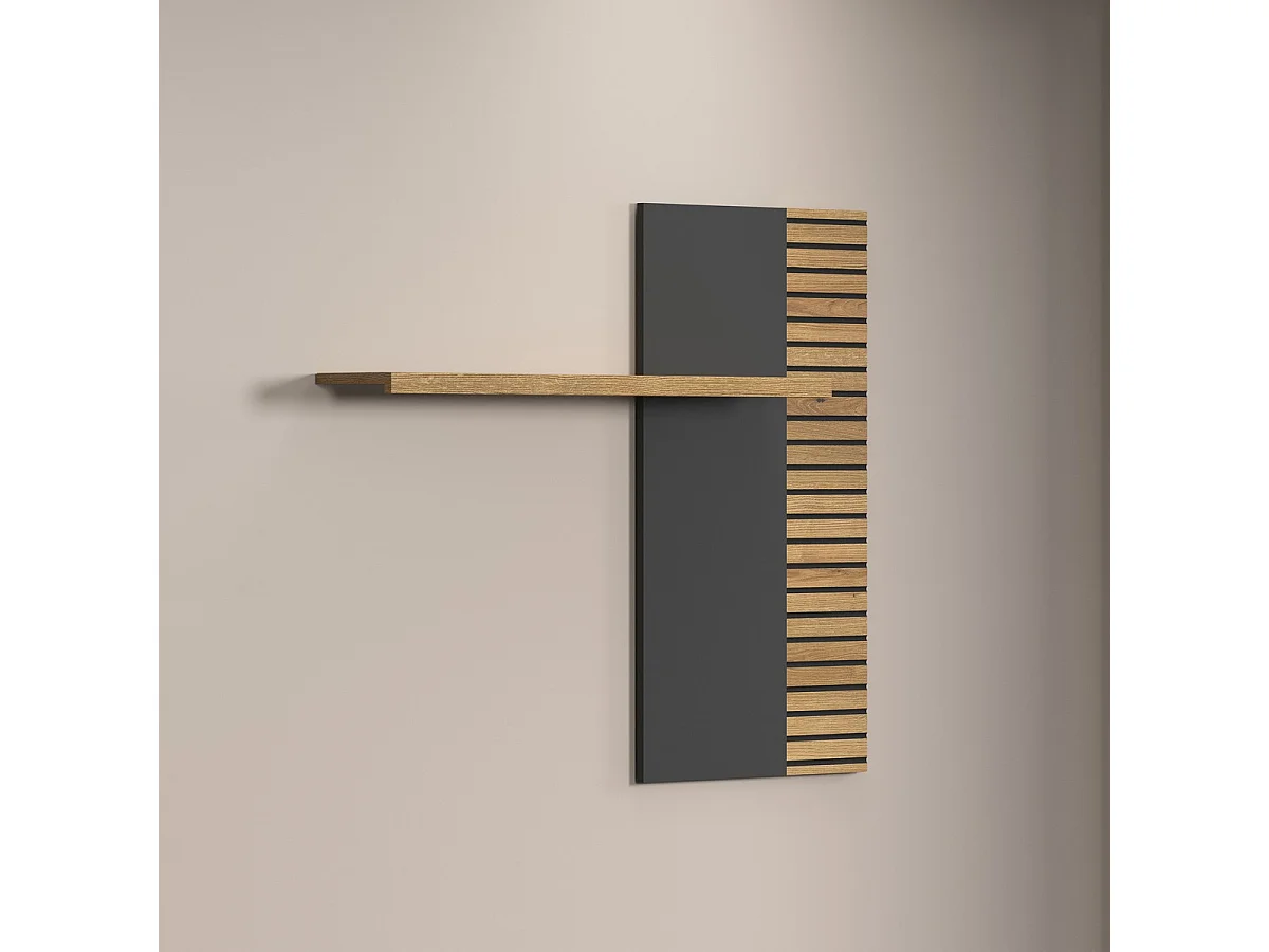Plank Norris, Antraciet, 111x91x19 cm, Seven Design