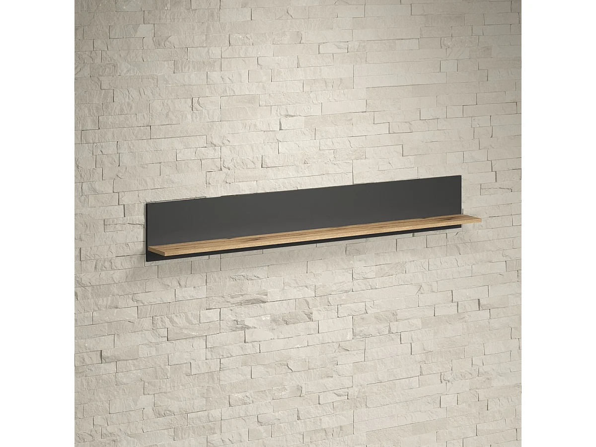 Étagère Esteban, Anthracite, 167x25x18 cm, Seven Design