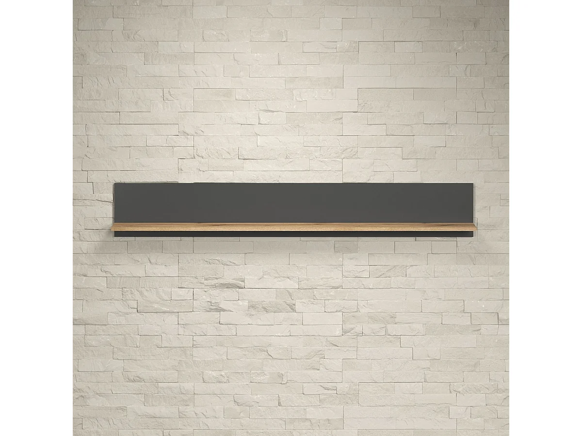 Étagère Esteban, Anthracite, 167x25x18 cm, Seven Design