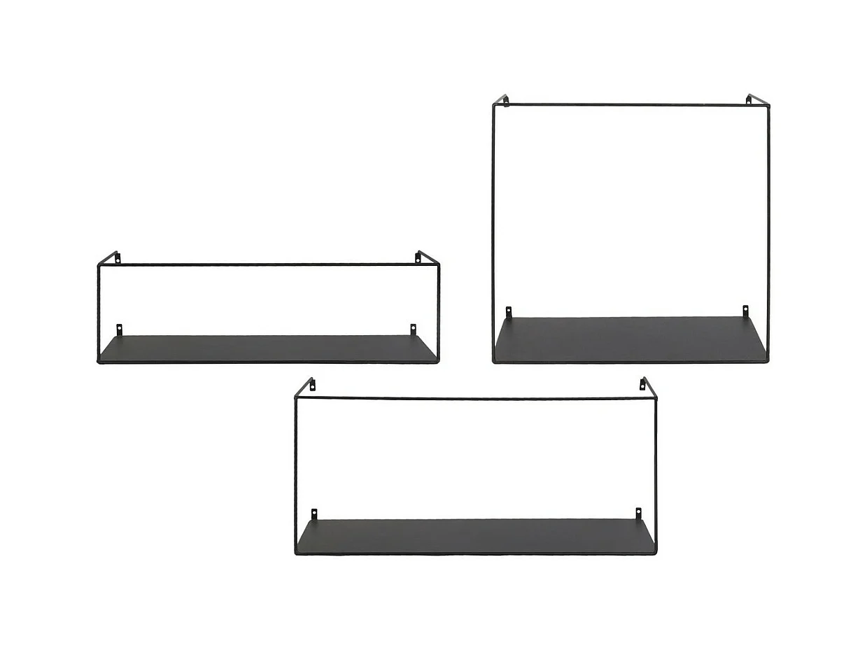 Étagère Ulmo, Noir, 50x20x20 cm, EPIKASA