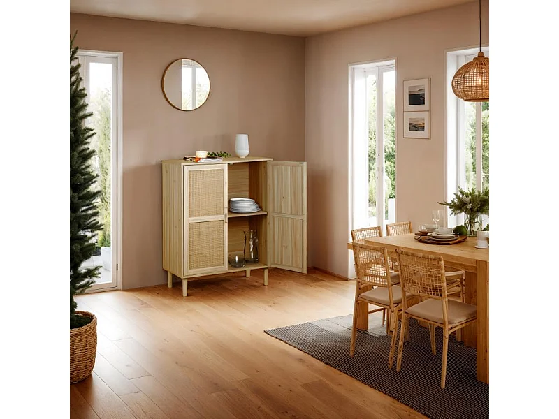 Armario bajo Made Pino - Rattan