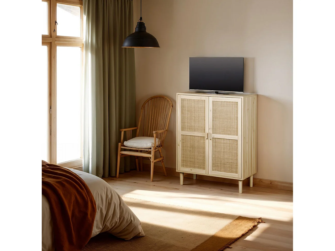 Armario bajo Made Pino - Rattan