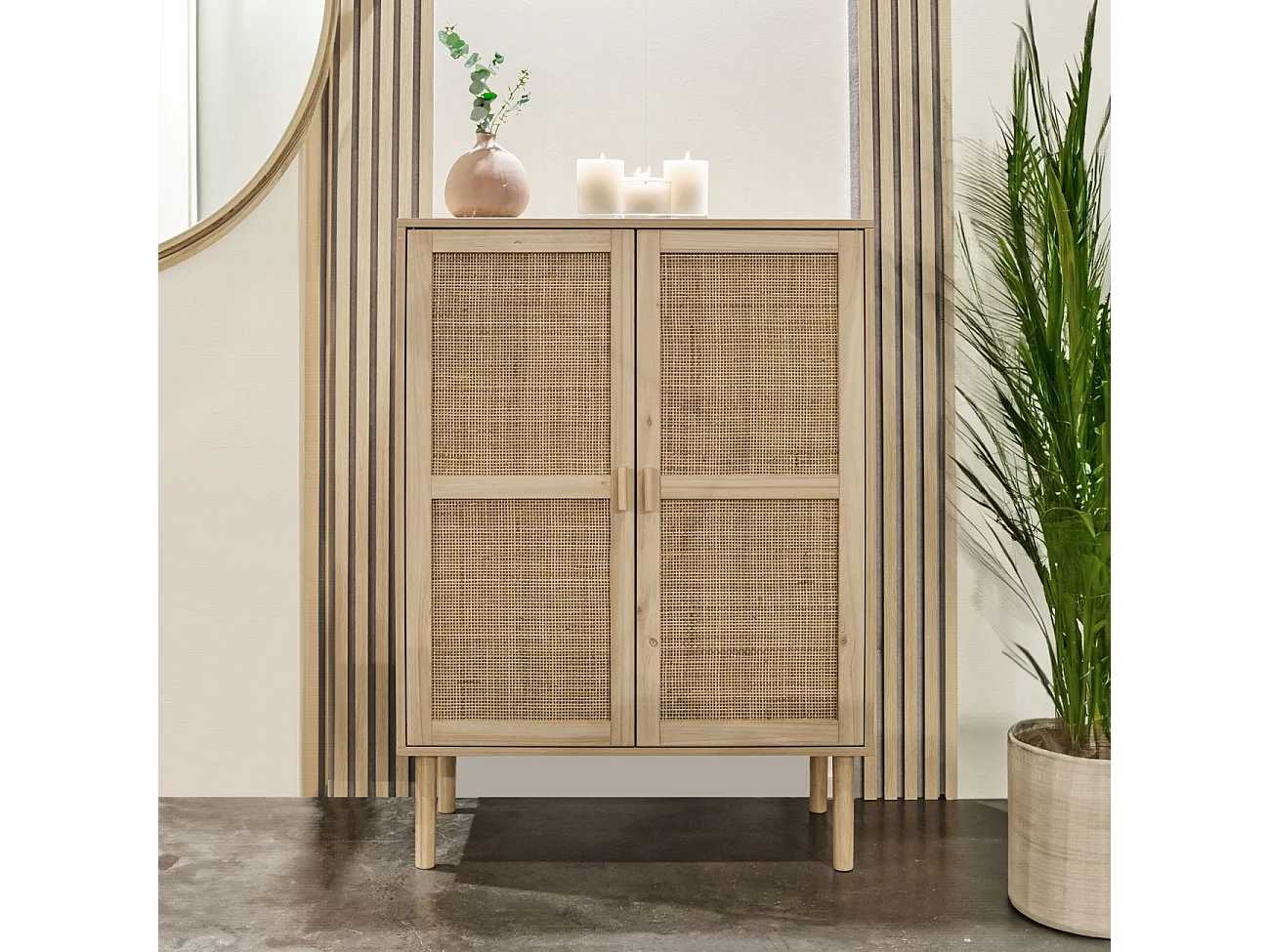 Armario bajo Made Pino - Rattan