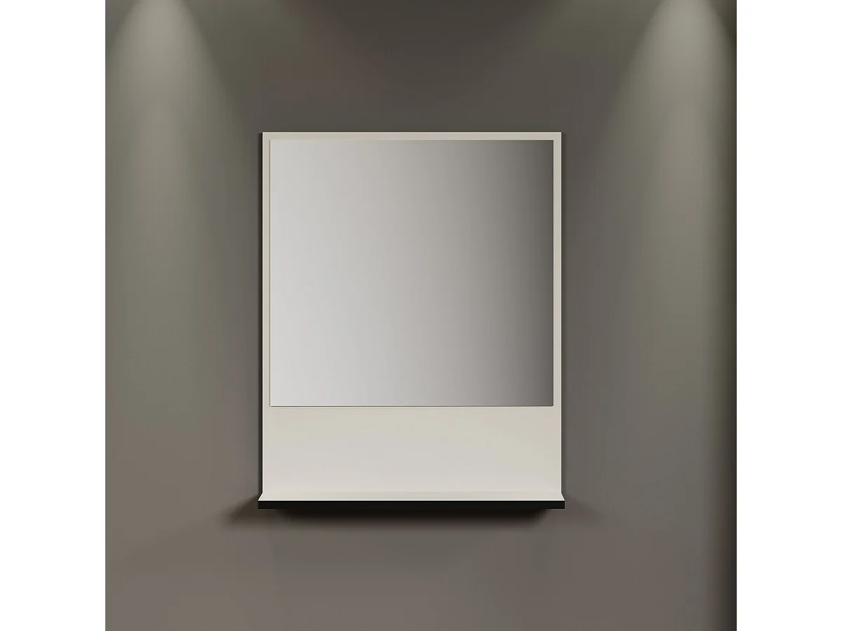 Spiegel met Plank Pure, Grijs, 60x74x14 cm, EPIKASA