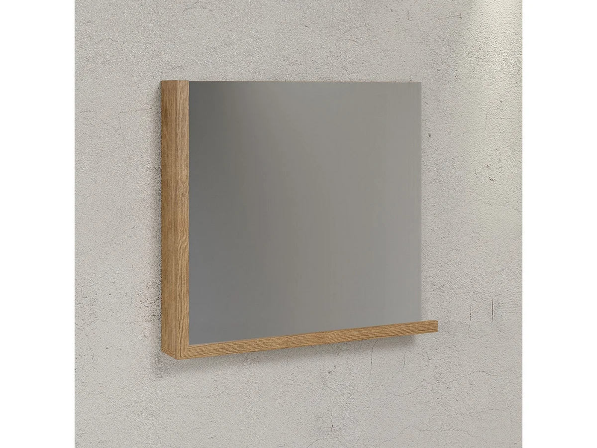 Spiegel met Plank Synnax, Bruin, 80x72x12 cm, EPIKASA