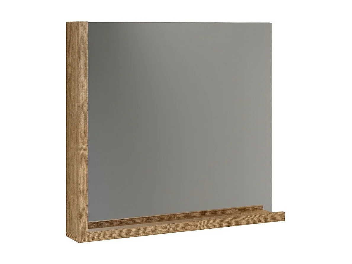 Miroir de Salle de Bain avec Étagère Synnax, Marron, 80x12x72 cm, Seven Design
