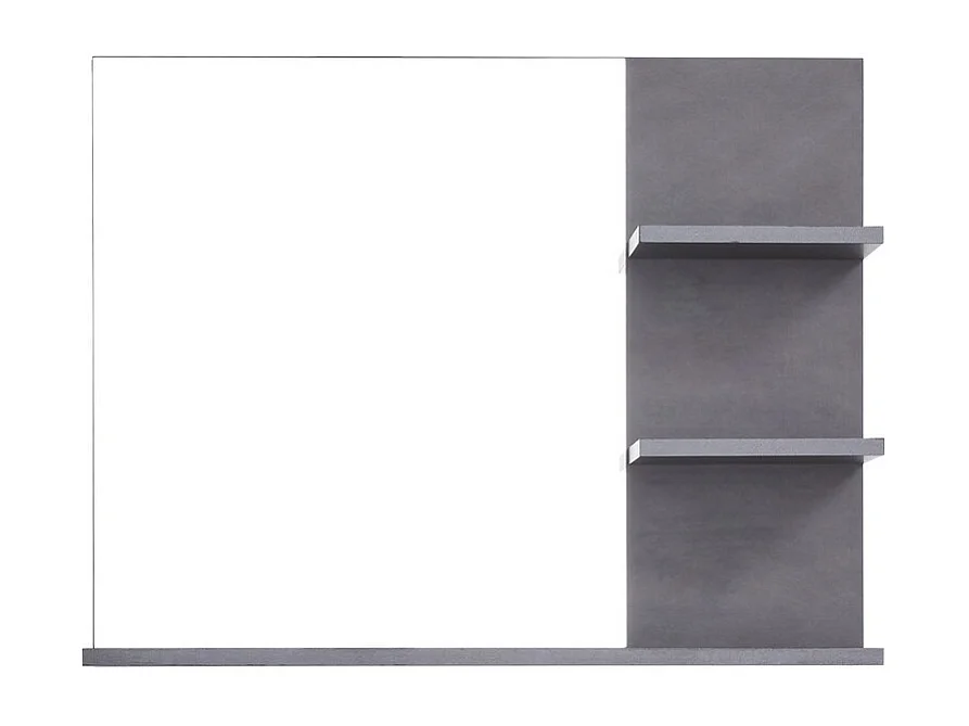 Miroir de Salle de Bain avec Étagère Indy, Gris, 72x20x57 cm, Seven Design