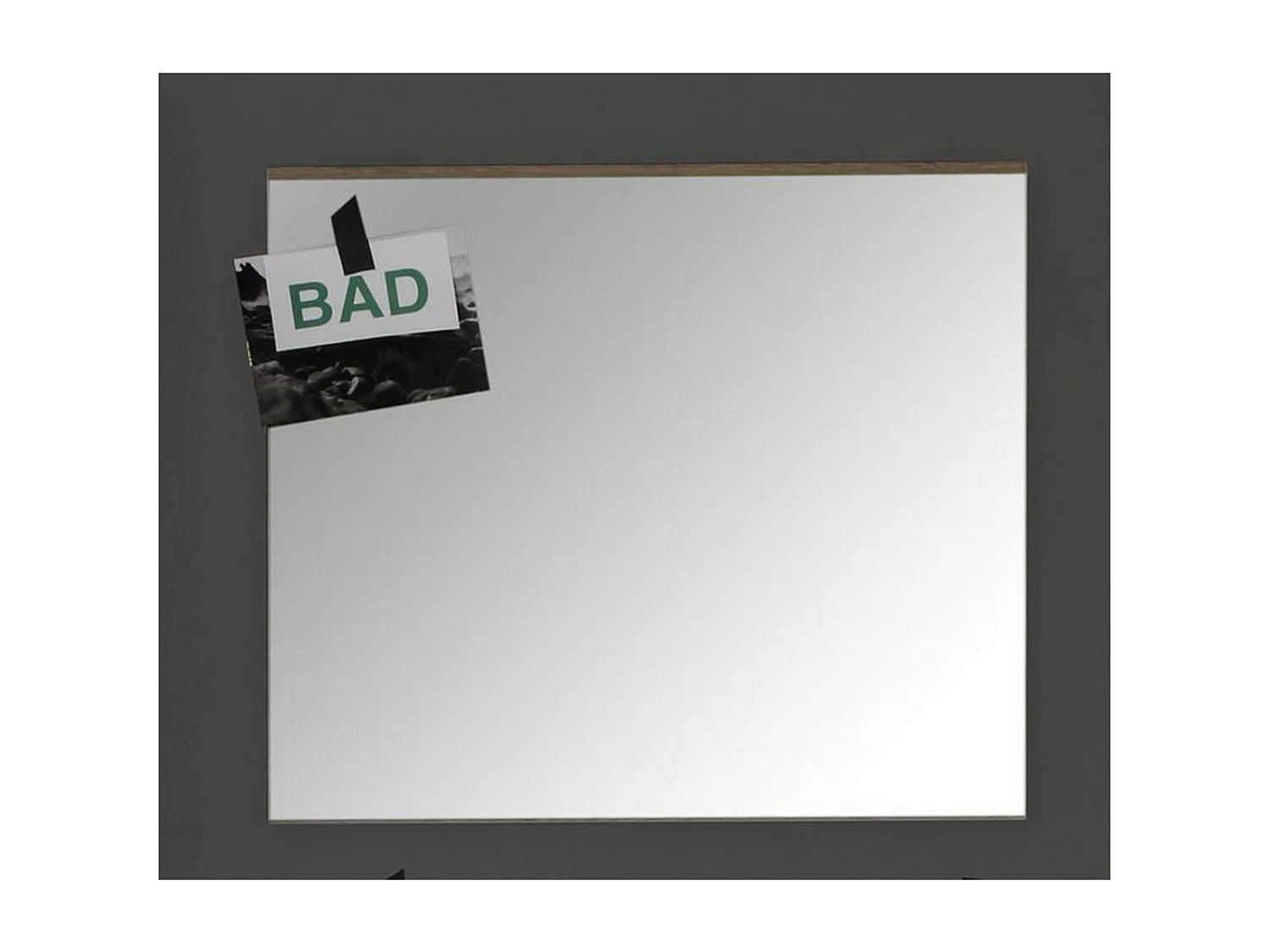 Miroir de Salle de Bain sans Cadre Mar, Marron, 60x2x55 cm, Seven Design