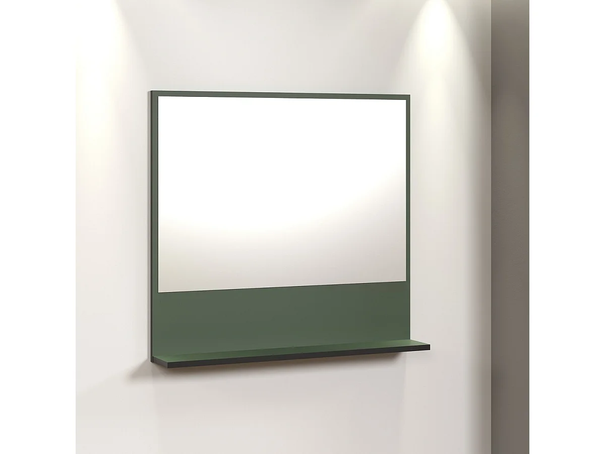 Spiegel met Plank Pure, Groen, 80x74x14 cm, EPIKASA