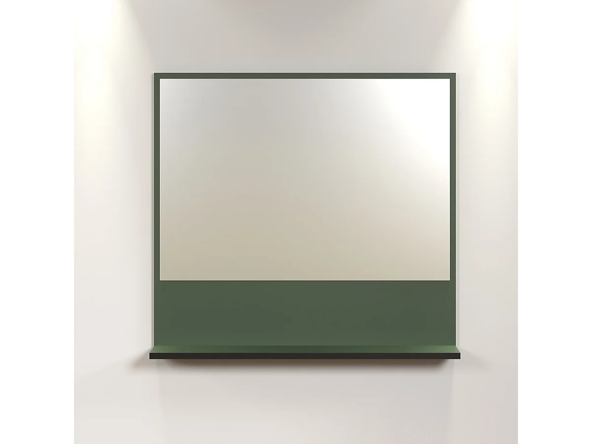 Spiegel met Plank Pure, Groen, 80x74x14 cm, EPIKASA