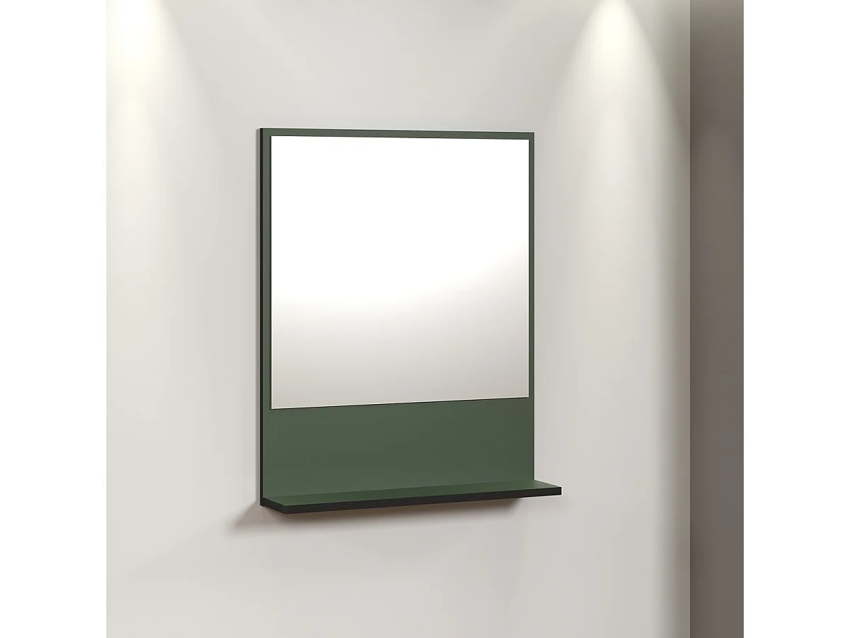 Spiegel met Plank Pure, Groen, 60x74x14 cm, EPIKASA