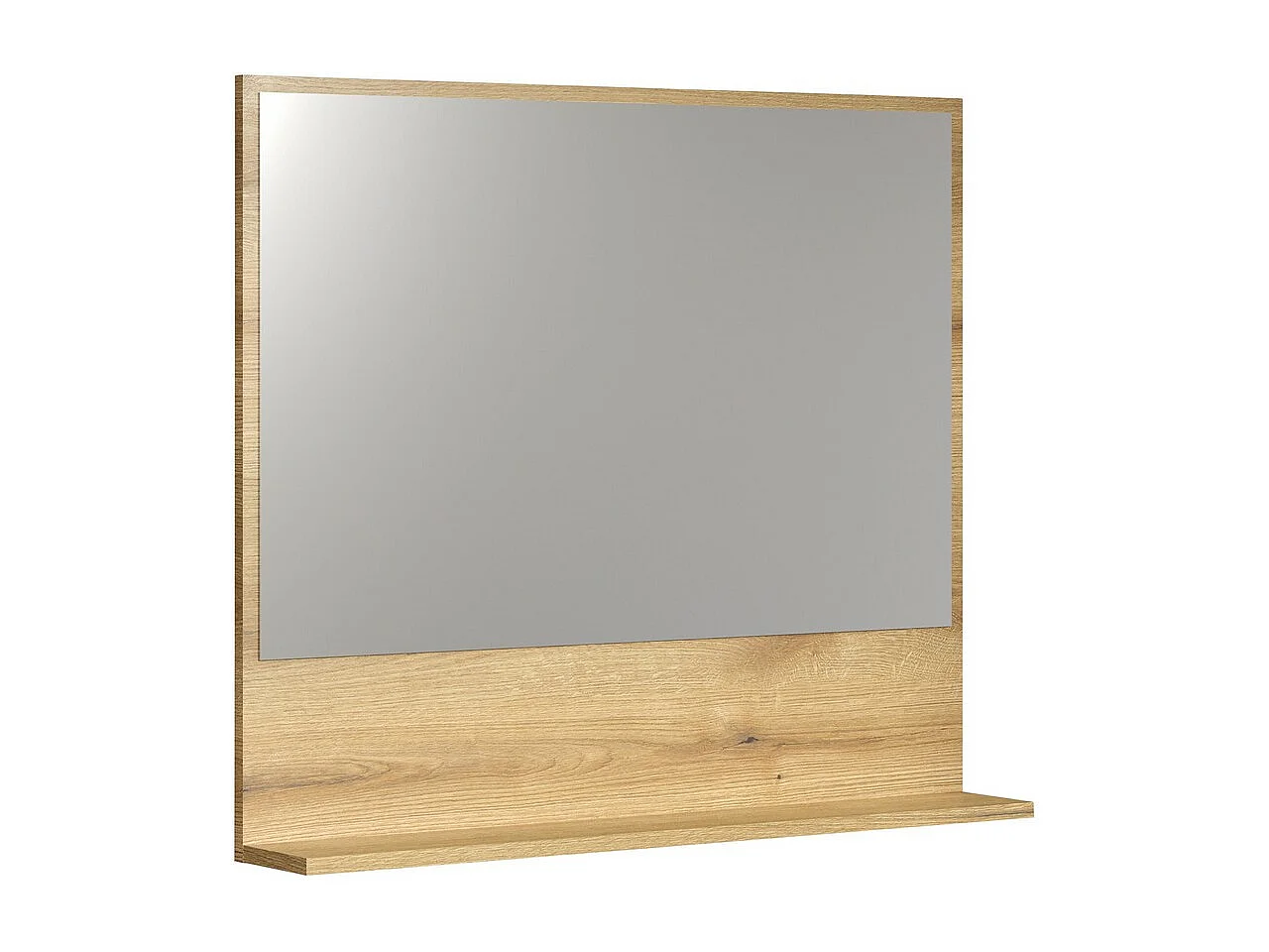 Spiegel met Plank Pure, Bruin, 80x74x14 cm, EPIKASA