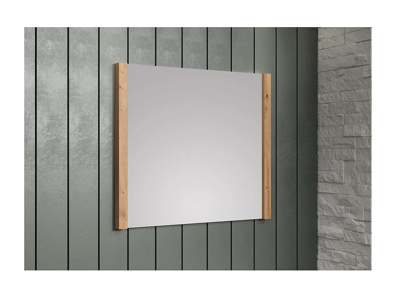 Spiegel zonder Lijst Dakota, Bruin, 78x69x4 cm, EPIKASA