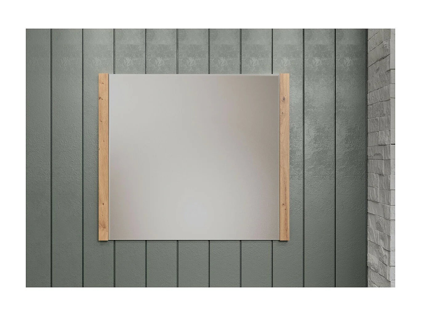 Miroir de Salle de Bain sans Cadre Dakota, Marron, 78x4x69 cm, Seven Design