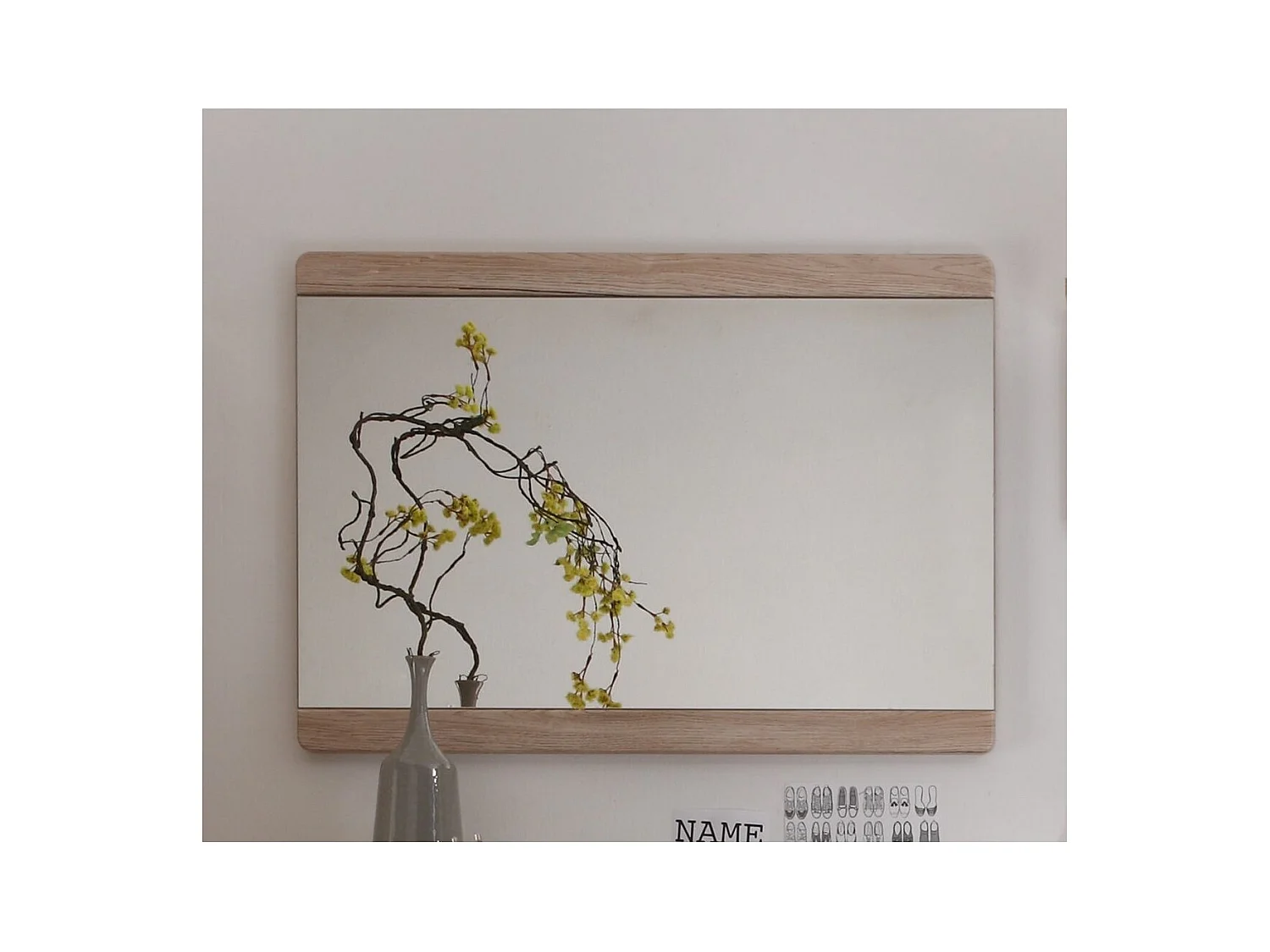 Miroir de Salle de Bain sans Cadre Malea, Marron, 90x4x64 cm, Seven Design