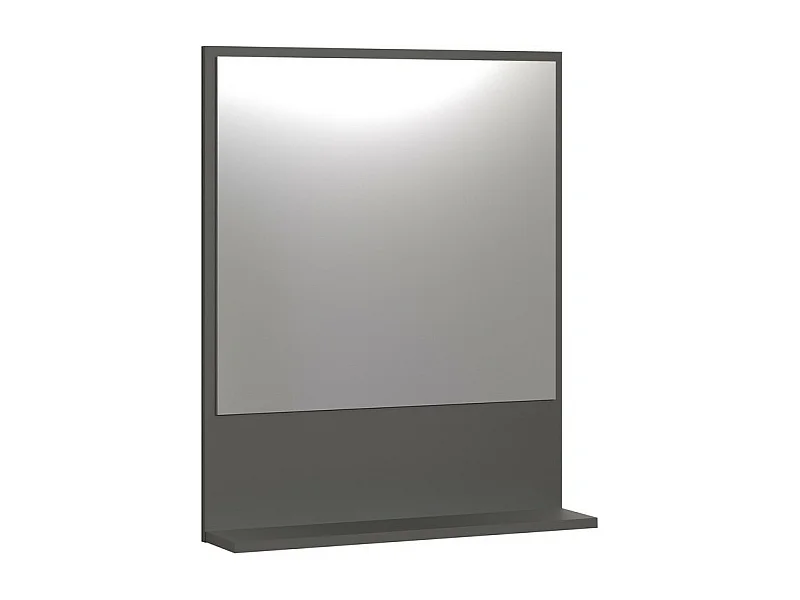 Miroir avec Étagère Pure, Anthracite, 60x74x14 cm, EPIKASA