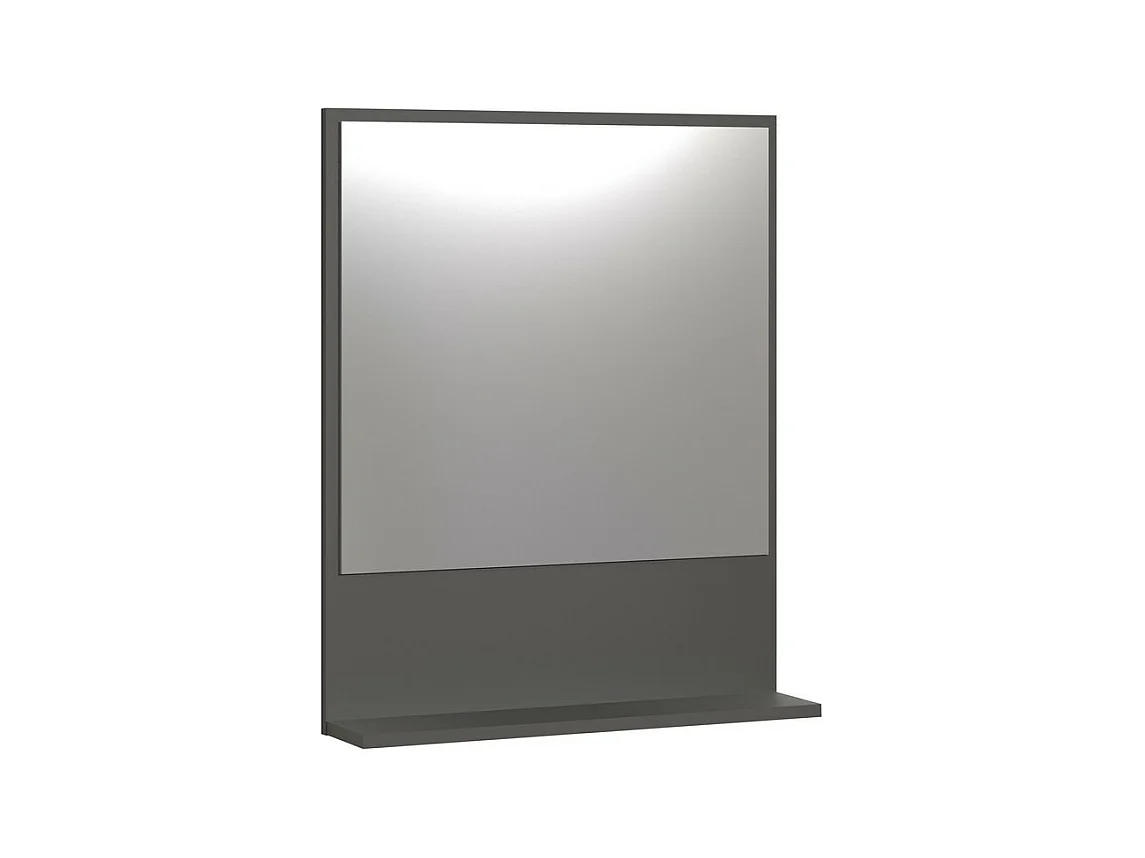 Miroir avec Étagère Pure, Anthracite, 60x74x14 cm, EPIKASA