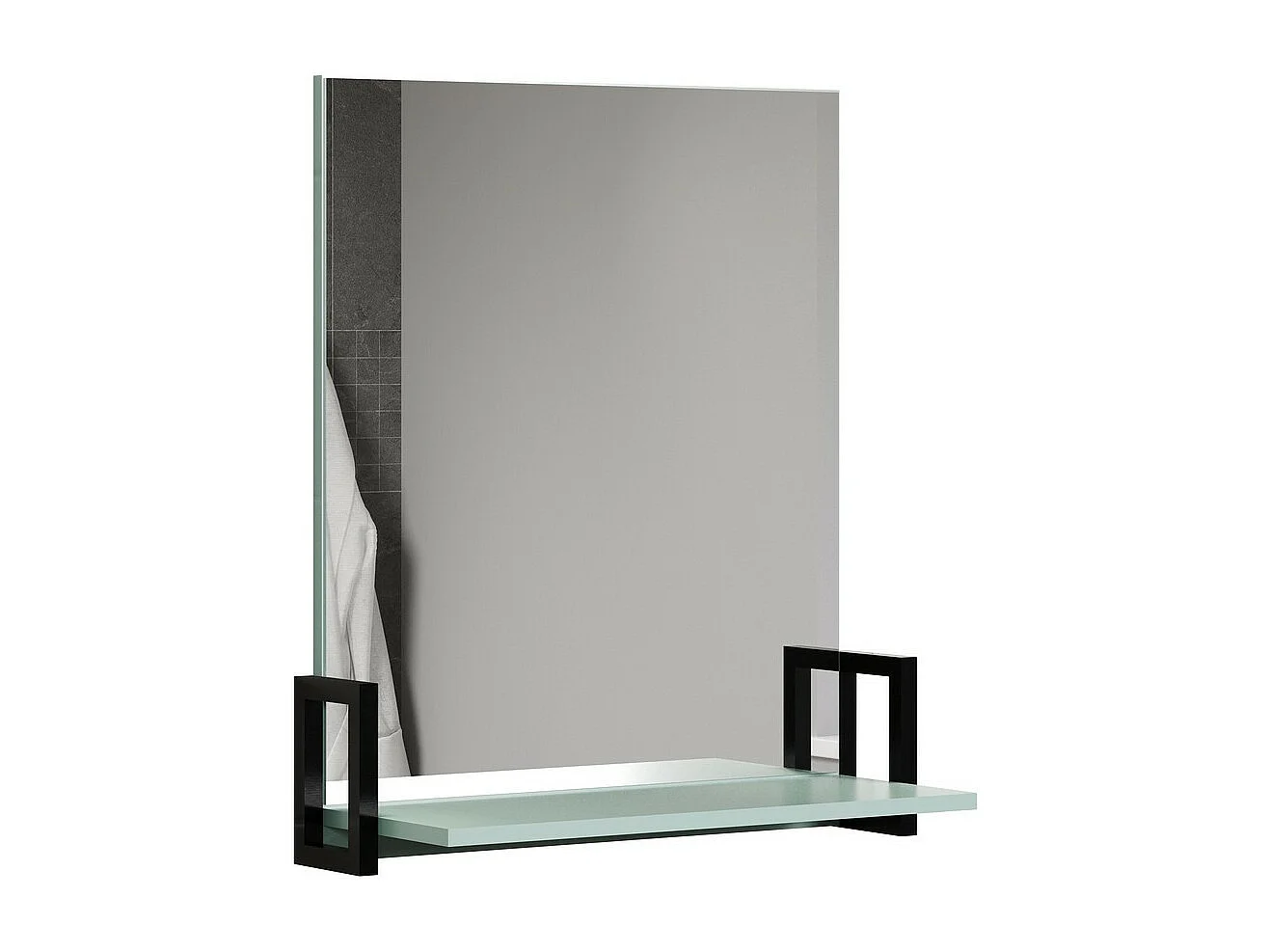 Spiegel met Plank Matix, Blauw, 64x74x24 cm, EPIKASA