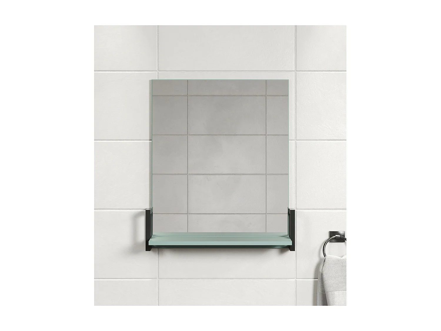 Spiegel met Plank Matix, Blauw, 64x74x24 cm, EPIKASA