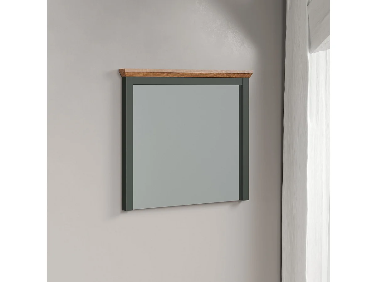 Miroir de Salle de Bain sans Cadre Stanton, Vert, 77x6x68 cm, Seven Design