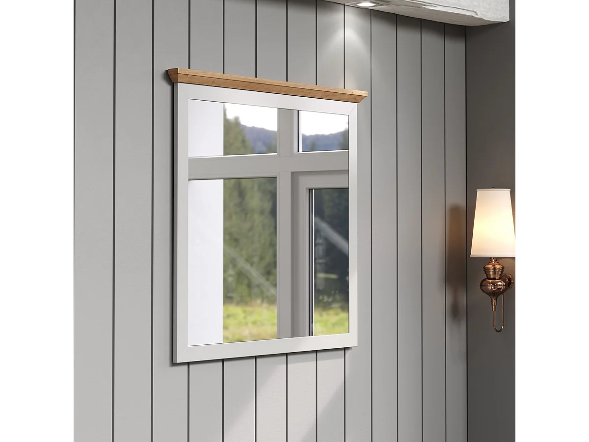 Miroir de Salle de Bain sans Cadre Landside, Blanc, 91x4x82 cm, Seven Design