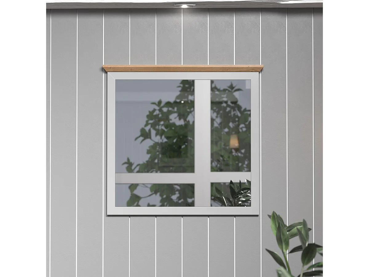 Miroir de Salle de Bain sans Cadre Landside, Blanc, 91x4x82 cm, Seven Design